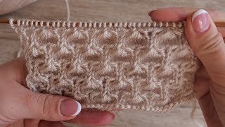 Объёмный ажурный узор спицами | Volume knitting pattern
