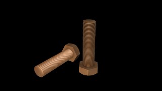 Моделирование болта с шестигранной головкой в Cinema 4D