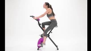 How to use Costway Indoor Adjustable Folding magnetic exercise bike (SP35420PU)