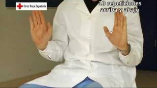Gimnasia para personas mayores. Ejercicio 4: ejercicios con las manos.