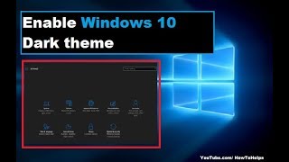How To Enable Windows 10 Hidden Dark Theme