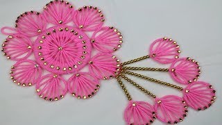 Woolen Craft Idea - How to Make Door Hanging Toran || Woolen Design - Best out of waste - DIY Crafts