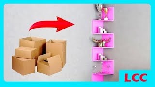 CARA MUDAH DEKORASI KAMAR DENGAN KARDUS BEKAS |CREATIVE CRAFT