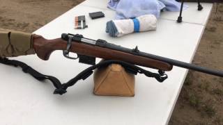 CZ 527 Carbine 7.62x39 shooting steel at 200 yards. Iron sights. Fun Rifle!