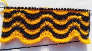 14- Double colour design for sweater / cardigan | HINDI | EASY KNITTING