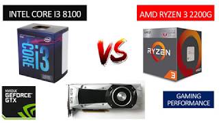 Ryzen 3 2200G vs i3 8100 - GTX 1070 8GB - Benchmarks Comparison