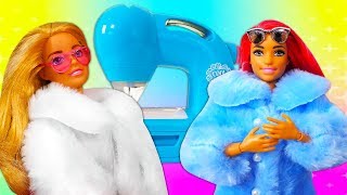 Видео про куклы. Одежда для Барби. Как сшить шубку?