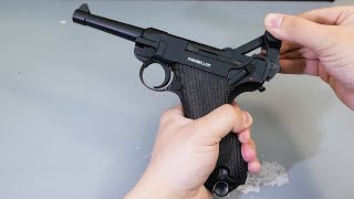 Пневматический пистолет Gletcher Parabellum Luger видео обзор