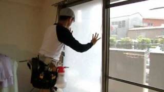 【模様替えショップDECO】リリカラ ガラスフィルム 窓 目隠し 貼り方 DIY 1-2