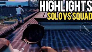 FPP Solo vs Squad HIGHLIGHTS | PUBG Mobile HDR 60fps Gameplay