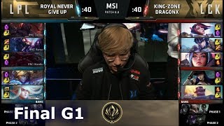 Royal Never Give Up vs Kingzone DragonX | Game 1 Grand Finals LoL MSI 2018 | RNG vs KZ G1
