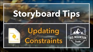 Storyboard Tips - Updating Constraints (iOS, Xcode 8)