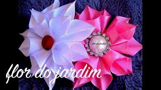 Flor de Fitas de Cetim Passo a Passo -satin ribbon rose ,Rose Tutorial, DIY