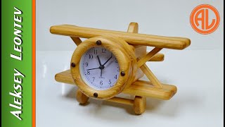 Деревянные часы - самолет. Деревянная игрушка. / Making a Wooden Clock Airplane. Wooden Toy.