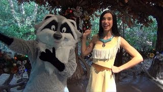 Pocahontas and Meeko Greet Us at Camp Minnie-Mickey on Final Day, Disney's Animal Kingdom