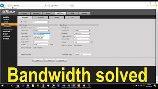 Dahua IP camera camera not displaying (streaming) – bandwidth exceeded on NVR.