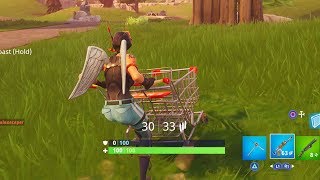 "SHOPPING CART GAMEPLAY" FORTNITE SHOPPING CART LOCATIONS WHERE TO FIND SHOPPING CARTS FORTNITE!