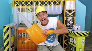 Giant Inflatable Construction Site ! Toy Review || Konas2002