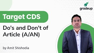 Usage of Articles (a/an) by Amit Sir || Target CDS