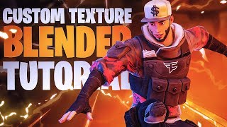 How to CREATE & TEXTURE Custom Fortnite skins in Blender (Thumbnail Tutorial) - Blender