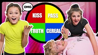Spin The MYSTERY WHEEL of DARES Couples CHALLENGE **KISSING MY CRUSH**?| Sophie Fergi