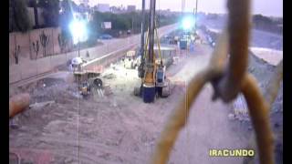 Tramo 2 Linea 1 del metro de Lima. En el puente de la Via de Evitamiento y Rio Rimac