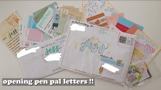 opening pen pal letters !!
