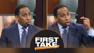 Stephen A. can't handle thought of LeBron James losing to Kyrie Irving this year | First Take | ESPN