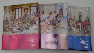 Unboxing TWICE 트와이스 4th Mini Album SIGNAL [All Editions: A (Red), B (Pink) & C (Blue)]
