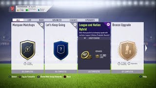 FIFA 18: FUT LEAGUE AND NATION HYBRID SBC (TOUGH) COMPLETED CHEAPEST WAY! FREE 35K MEGA PACK