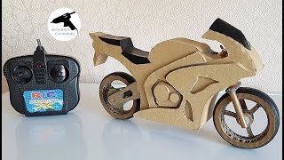 Как сделать мотоцикл из картона на радиоуправлении?