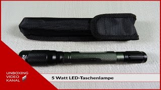 Unboxing Video - 5 Watt LED-Taschenlampe Lightway