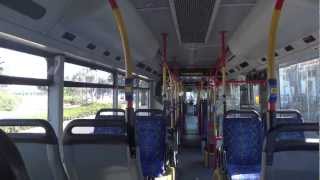 MAN NG363F bus #542 Dan Bus Company with voice announcements on route 189 in Holon