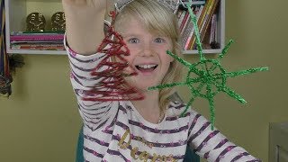 DIY. Новогодние елочные игрушки из ниток и клея своими руками. Елочка и Снежинка из ниток и клея ПВА