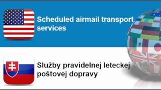 Learn Slovak vocabulary #Topic = Railway transport services