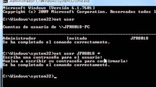 Quitar contraseña de admin con CMD