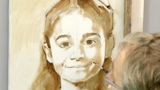 Learn how to start a portrait in oil. Ben Lustenhouwer