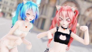【MMD】 すーぱーぬこわーるど / Super Nuko World - TDA Miku and Teto