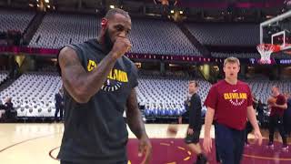 LeBron James warms up before Celtics vs. Cavaliers season opener | ESPN