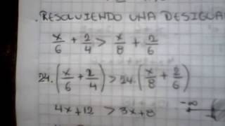 DESIGUALDADES LINEALES CON FRACCIONES Cómo resolver una desigualdad lineal con fracciones