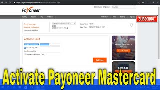 How to activate payoneer mastercard in 2019