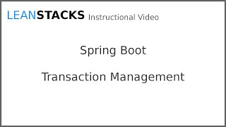Declarative Transaction Management with Spring Boot