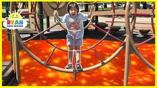The Floor is Lava Challenge at the Playground Park for Kids!