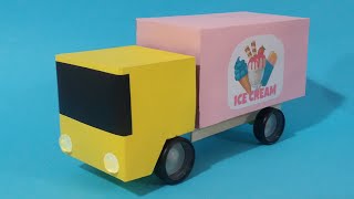 Como hacer un camion de carton casero. Camión de helados