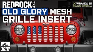 Jeep Wrangler JK RedRock 4x4 Old Glory Mesh Grille Insert (2007-2018) Review & Install