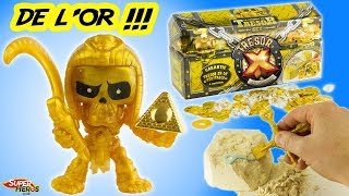Tresor X Chasse au trésor en or véritable Figurines squelette Jouet unboxing