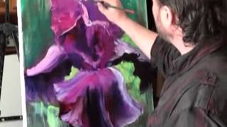 Игорь Сахаров. Видеоурок: Ирис с фотоматериала Album, Presentation, oil painting