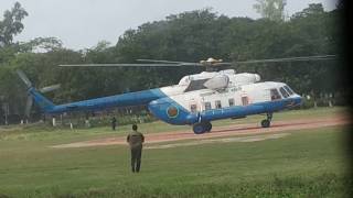 President Abdul Hamid arrived in Rajshahi University in a helicopter