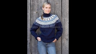 Джемпер с Круглой Кокеткой Спицами - 2019 / Cardigan with Round Yoke