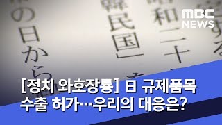 [정치 와호장룡] 日 규제품목 수출 허가…우리의 대응은? (2019.08.08/뉴스외전/MBC)
